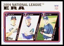2005 Topps #347 2004 NL ERA (Peavy/Johnson/Sheets) - EX