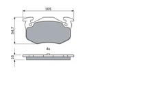 For Bosch 0 986 460 970 Brake Pad Set, Disc Brake