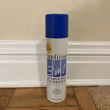 Condition 3-in-1 Maximum Hold Hairspray Unscented 7 oz With Sunscreen Blue