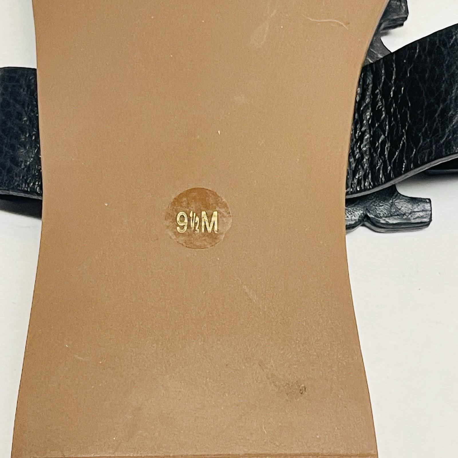 Tory Burch Women's Moore Leather Miller Sandal Thong Black Brown Size 9.5 M thumbnail 9