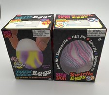 New! Nee Doh Dippin’ Dazzler & Swirlie Swirly Eggs (LOT Of 2) TikTok~Quick Ship!