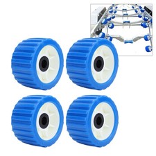 4PCS Trailer Wobble Roller EVA Scratch Resistant Universal Fit Ribbed Wobble
