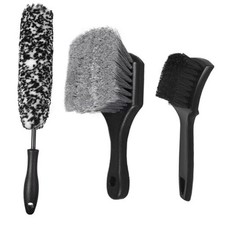 Car Wheel Tire Brush Set, Wheel Cleaner Brush, Soft Stiff Bristle Cleaning