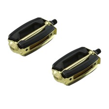 NEW LOWRIDER Krate Bicycle Pedals Black Gold 1/2" Chopper Cruiser BMX