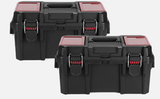 2x Hyper Tough 16 Inch Toolbox Heavy Duty Resin Storage With Padlock Security 2x Hyper Tough 16 Inch Toolbox Heavy Duty Resin Storage With Padlock Security