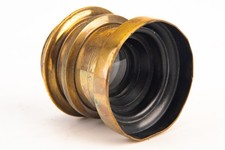 Rapid Aplanat No 1 4 3/4 Inch 120mm f/8 Antique Brass Lens 37mm Mount V22