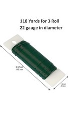 Green Floral Wire,Christmas Wire Wreath Wire 3 Pack 118 Yards 22 Gauge Flexible