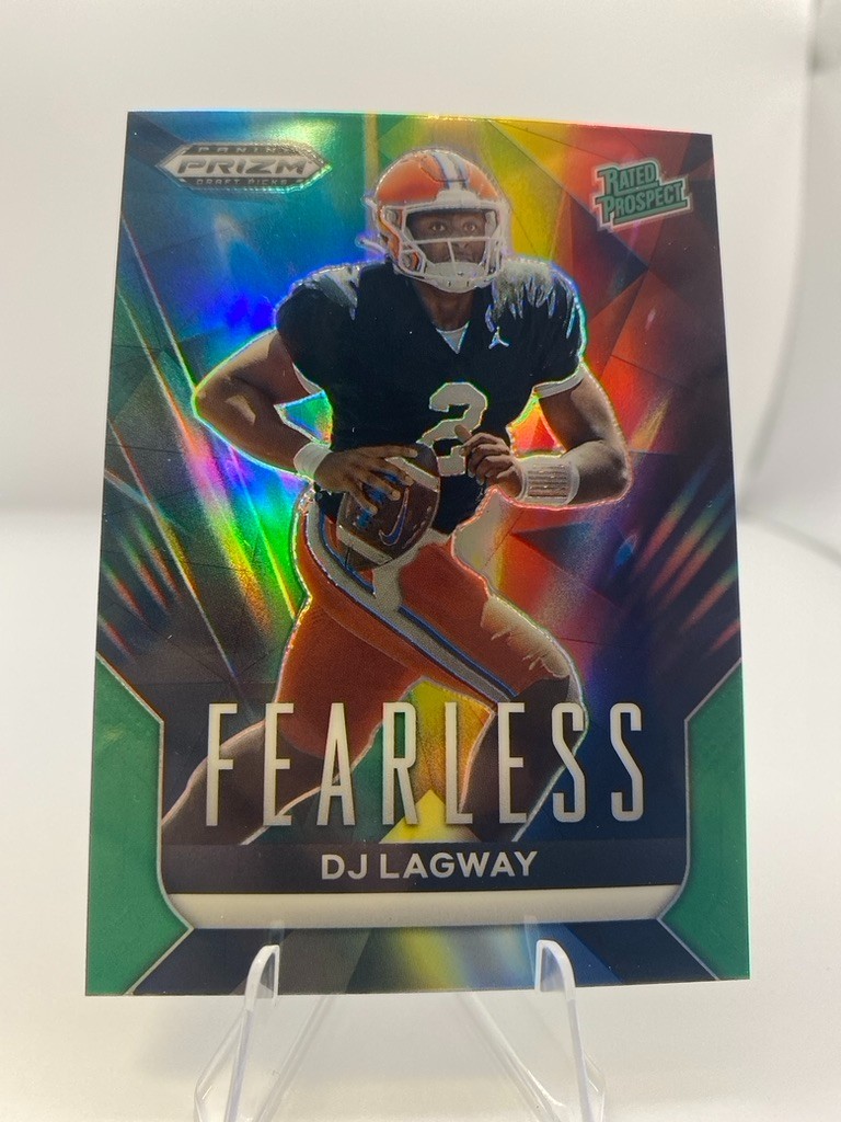 DJ Lagway 2024 Panini Prizm Draft #F-DLY Fearless Green Prizm Rated Prospect Flo