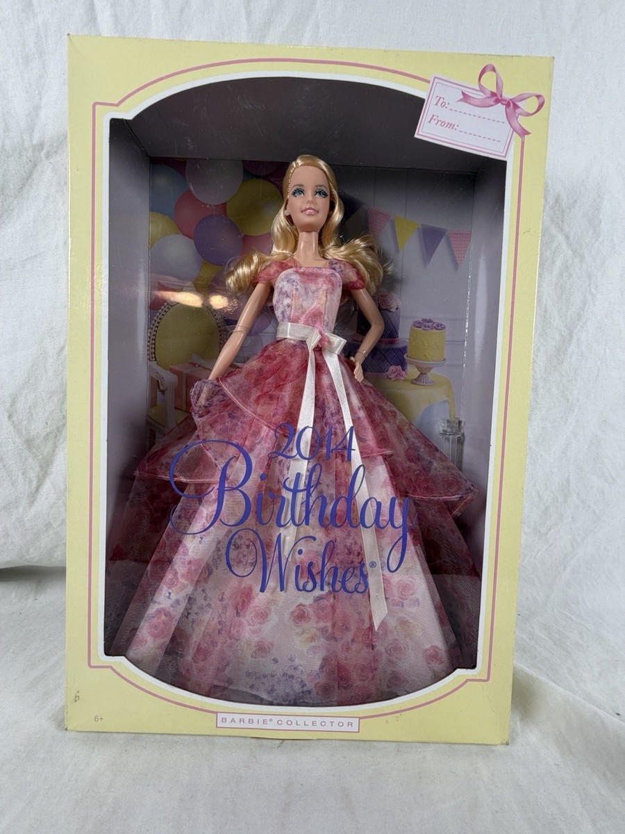 Barbie Collectors BCP64 Birthday Wishes – Bambola Da Collezione Con Abito In Tulle Rosa E Fiore - 3