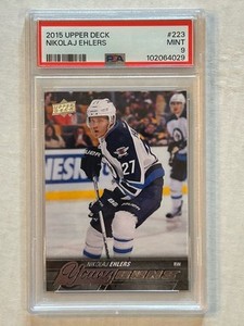 Nikolaj Ehlers 2015-16 Upper Deck Young Guns #223 PSA 9 MINT RC Rookie T512
