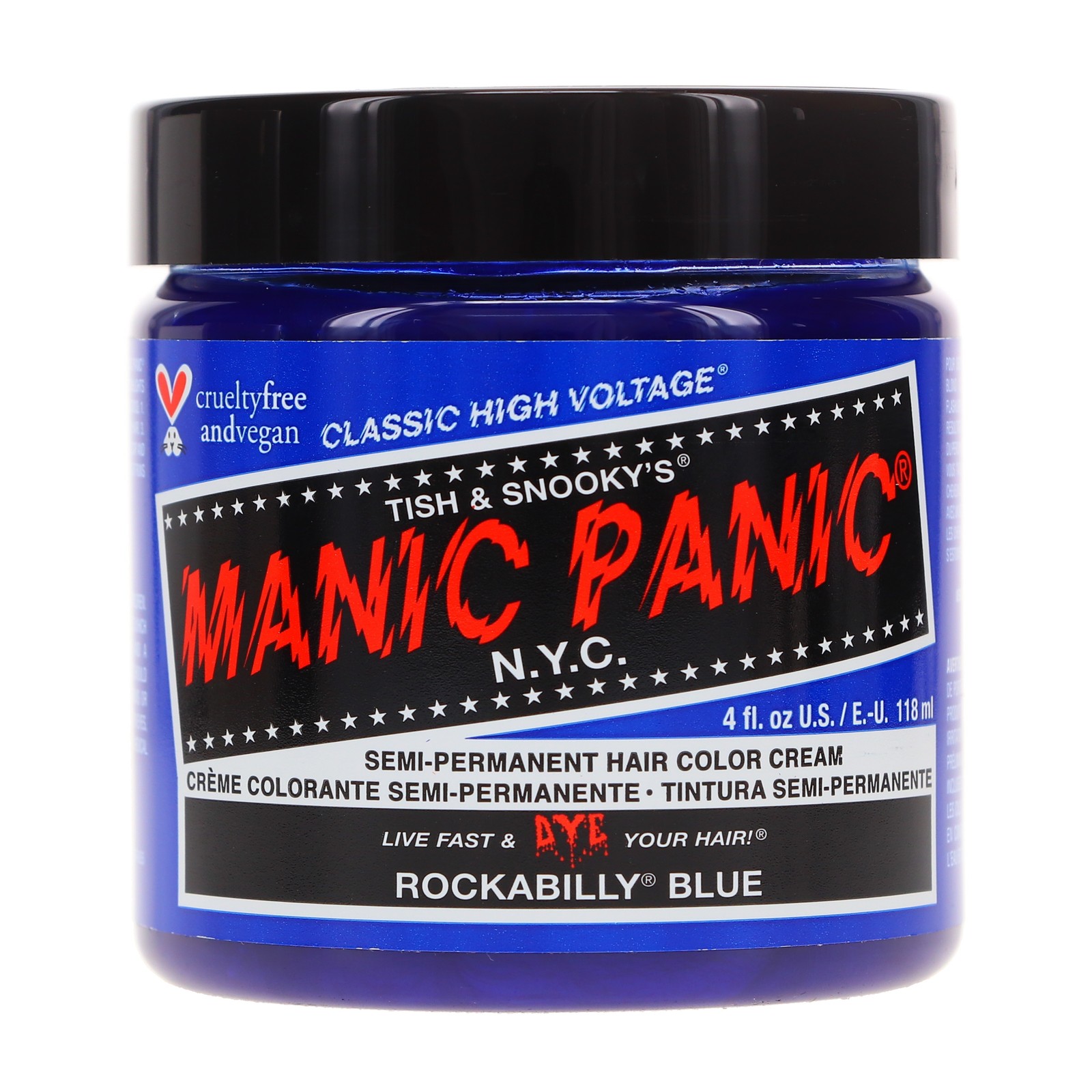 MANIC PANIC Классический Высоковольтный Рокабилли Синий 4 унции
