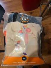 adult inflatable unicorn costume one size fits all 90" battery operated fan