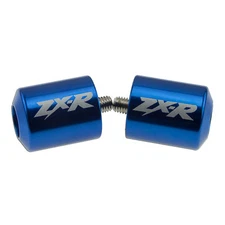 Weight Slider Blue For Kawasaki Ninja Handle Bar End CNC ZX-R Engraved Stop