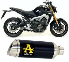 arrow scarico omologato thunder alluminio nero yamaha mt09 mt 09 2017 17 2018 18