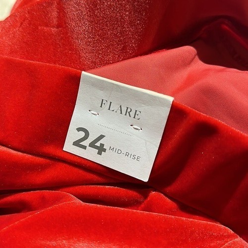 NWT Lane Bryant Velvet Flare Pant In Color - Adrenaline Rush SZ-24 - Picture 5 of 8