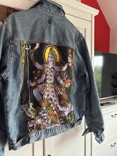 One Off Piece Elsie&fred Upcycled Vintage Denim Jacket With Large Back Patch