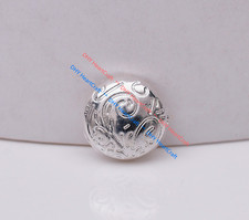30x Silver Flower Carved Fast Rivet Studs Belt Bag DIY Leathercraft Concho 11mm