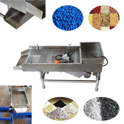 220V Small Stainless Steel Linear Vibrating Screen 6mm Sieve Deck Shaker |  eBay
