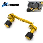 CNC Exhaust Sliders Crash Frame Falling Protector For Haojue UHR150 Gold