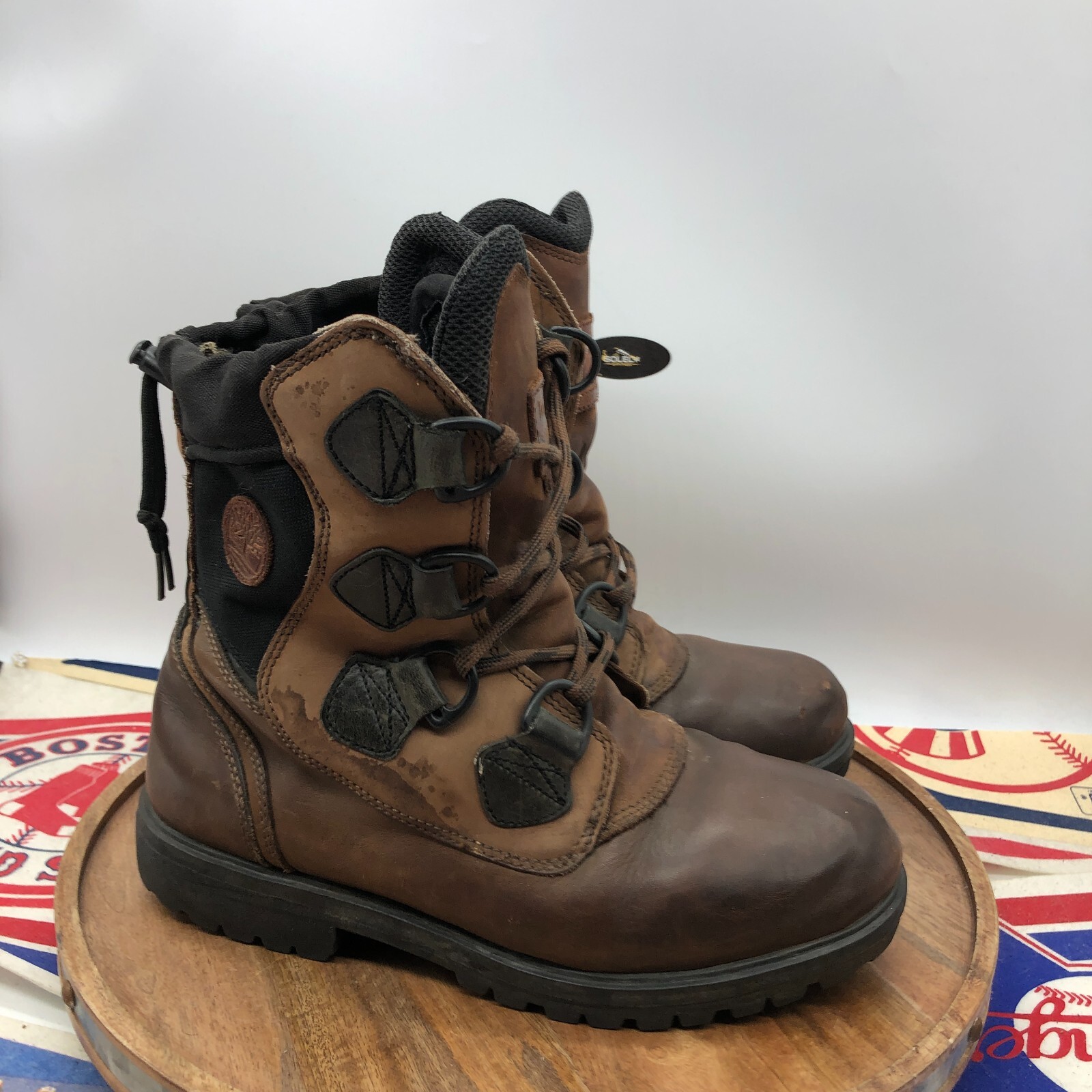 &rsquo;s Waterproof Leather Fur Lined Insulated Snow Boots Size 