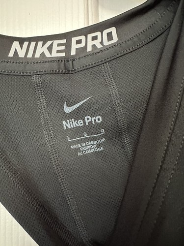 Nike Pro Hyperstrong Padded Compression Basketball Tank Size L Black BQ2721-010 - Picture 3 of 6