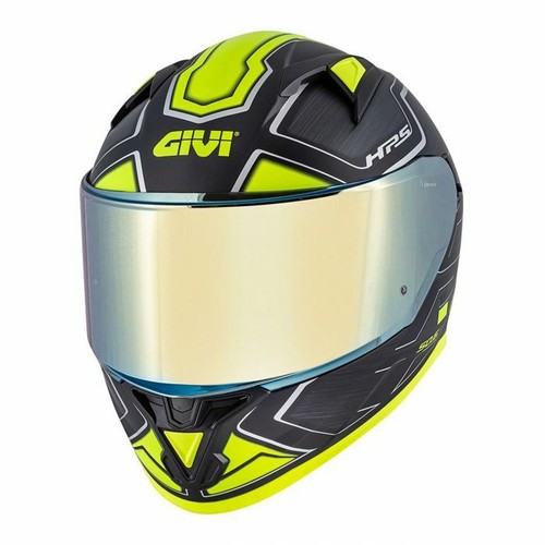 Casco Moto Integrale Givi 50.6 Sport Deep Nero Giallo Fluo con visiera  omaggio | eBay