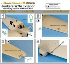 1/48 Metallic Details MDR48126 Junkers W.34. Exterior MikroMir 