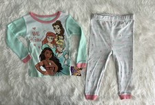 Disney Princess Toddler Girls PJ Set Sz 2T Shirt Pants 2 Piece Pajamas