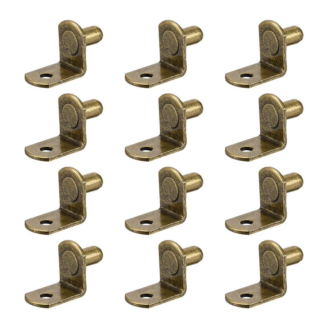 6mm Bronze Shelf Support Peg with Hole - 20pcs Cabinet Bracket Pegs  -image