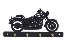 Fatboy Motorcycle Hog Key Rack Hook Hanger Holder Entryway Organizer for Wall