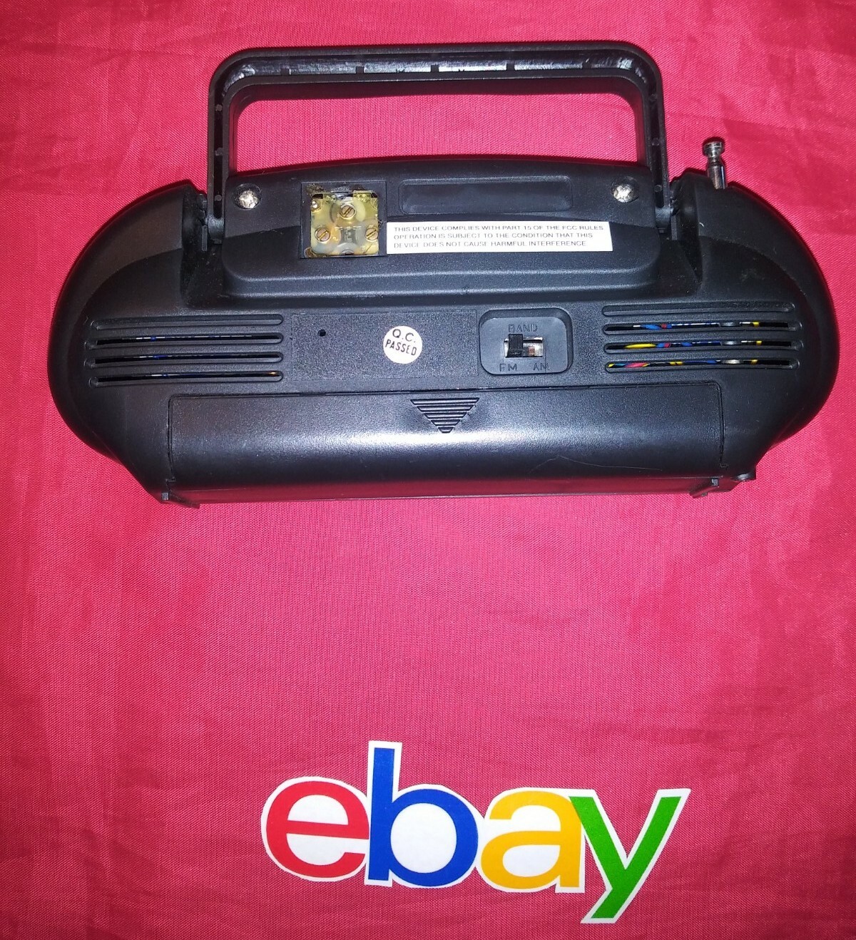 ULTRA RARE VINTAGE AS SEEN ON TV Mini Baby Boom Box AM/FM Portable Radio Works!&nbsp;