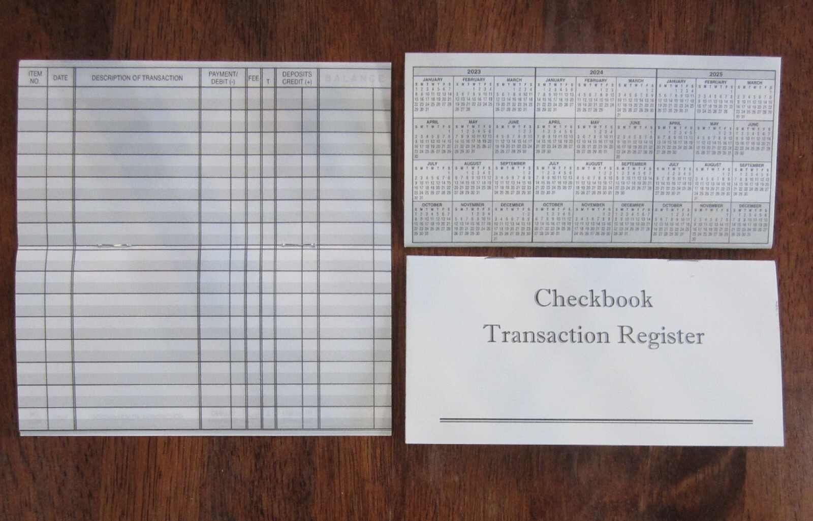 16 CHECKBOOK TRANSACTION REGISTERS CALENDAR 2023 2024 2025 CHECK BOOK  REGISTER | eBay