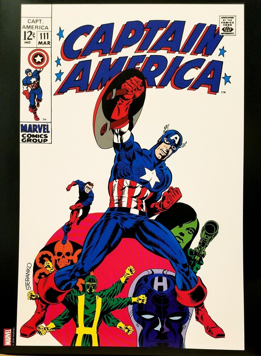 Captain America #111 12x16 FRAMED Art Poster Print by Jim Steranko