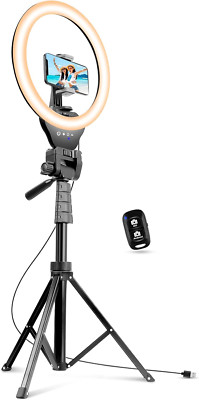Sensyne 12-inch Ring Light with 67-inch Selfie Stick, Tripod and Phone Holder,