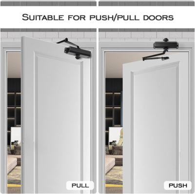 Chiudiporta Automatico Idraulico Con Fermo - Regolabile Per Porte 25-45kg, Certificazione EN1154 - Foto 10