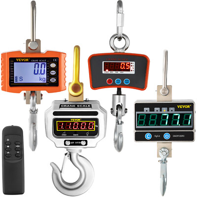 1000/3000/5000kg Digitale Haken Hängewaage LED Kranwaage Orange/Silber