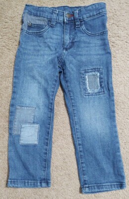 Wrangler Boys Toddler Slim Straight Patch Jean Reinforced Knee 4T