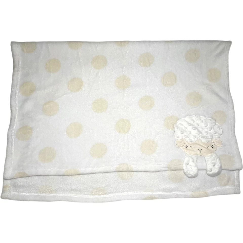 Manta bebé cordero lunares beige tostado Bon Bebe brazos 3D SUAVE marrón amoroso usada en excelente estado Foto 3 de 3