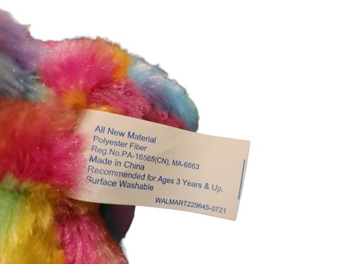Unicorn Pink Multicolor Rainbow Plush Stuffed Animal 7" Tall Ages 3+ Walmart Toy - Picture 5 of 6