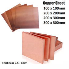 Copper Sheet Pure Copper Plate Copper Board Thickness 0.5 - 6mm Multiple Sizes