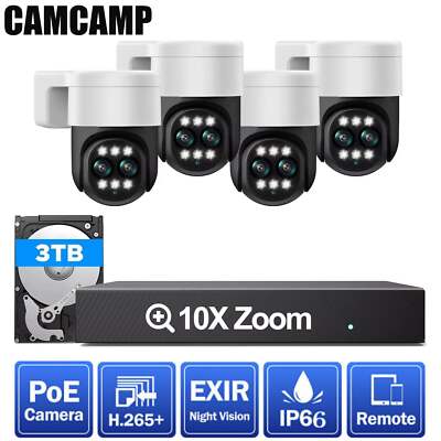 8CH 8MP NVR 4K POE AI Color Night Security Camera System Audio Recording 10xZoom