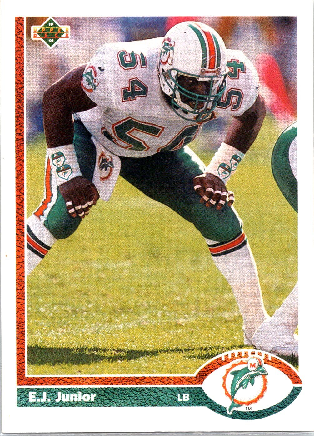 1991 Upper Deck #411b E.J. Junior