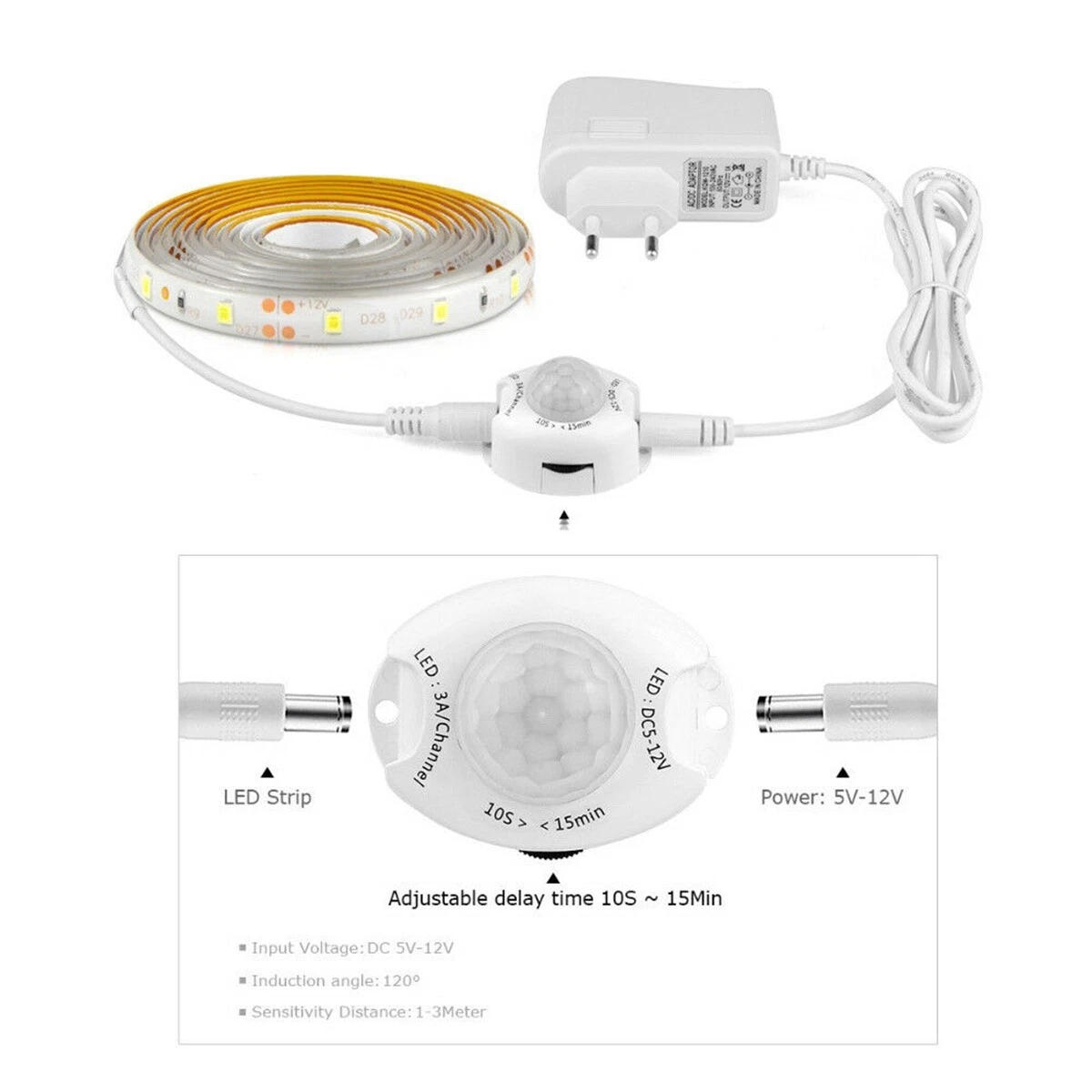Pir sensor led strip deals