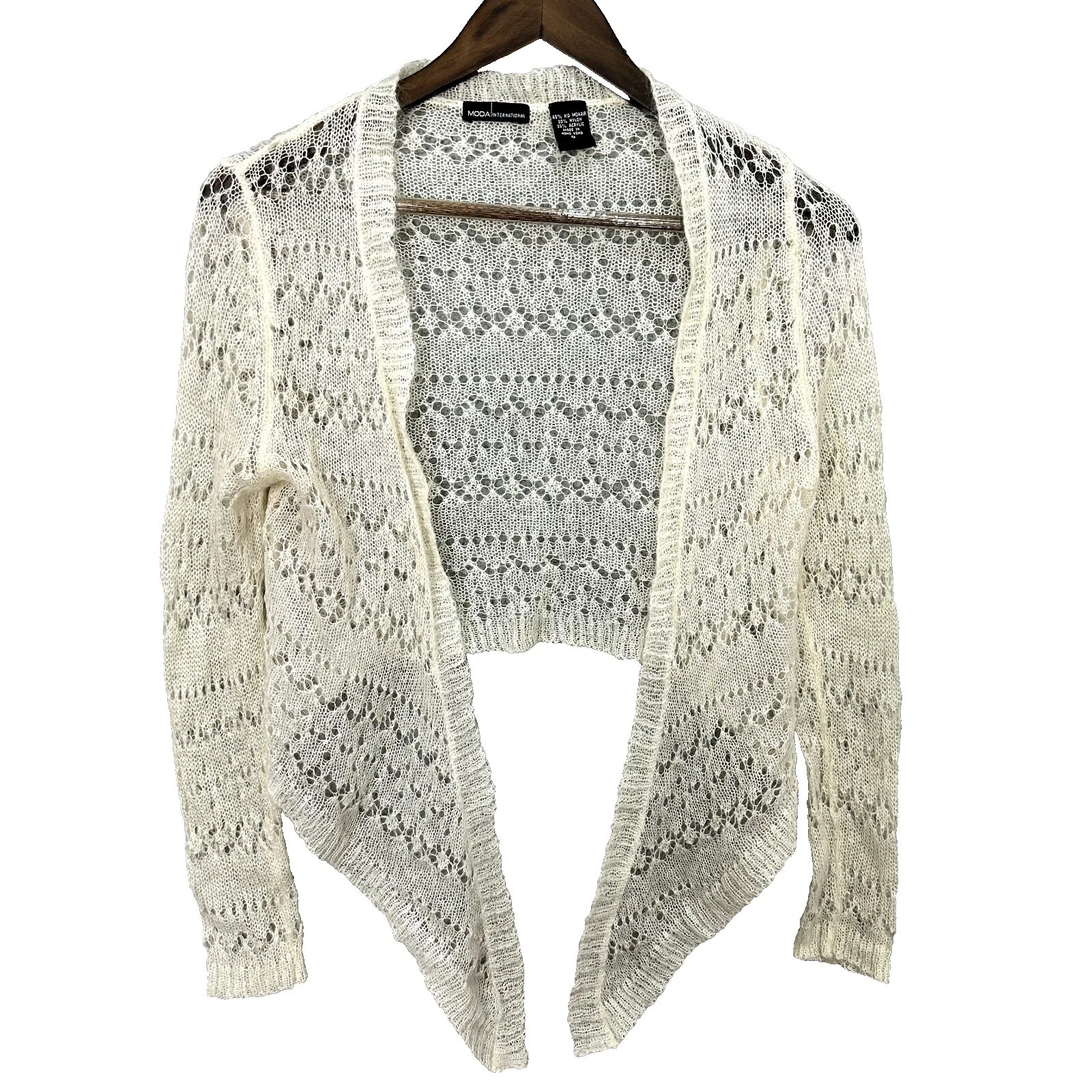 Suéteres de Acrílico Blanco Moda International para Mujeres