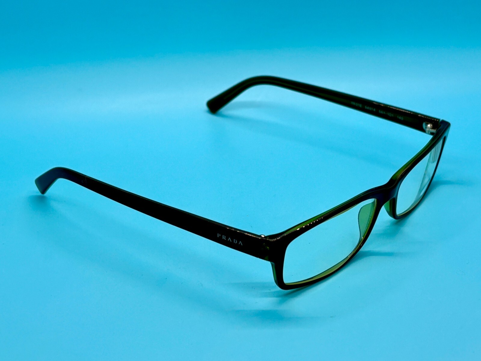 Prada PR 07E 5AY-101 54-14-140 Brown/Moss Full Rim Eyeglass Frames – w/ Box! thumbnail 7