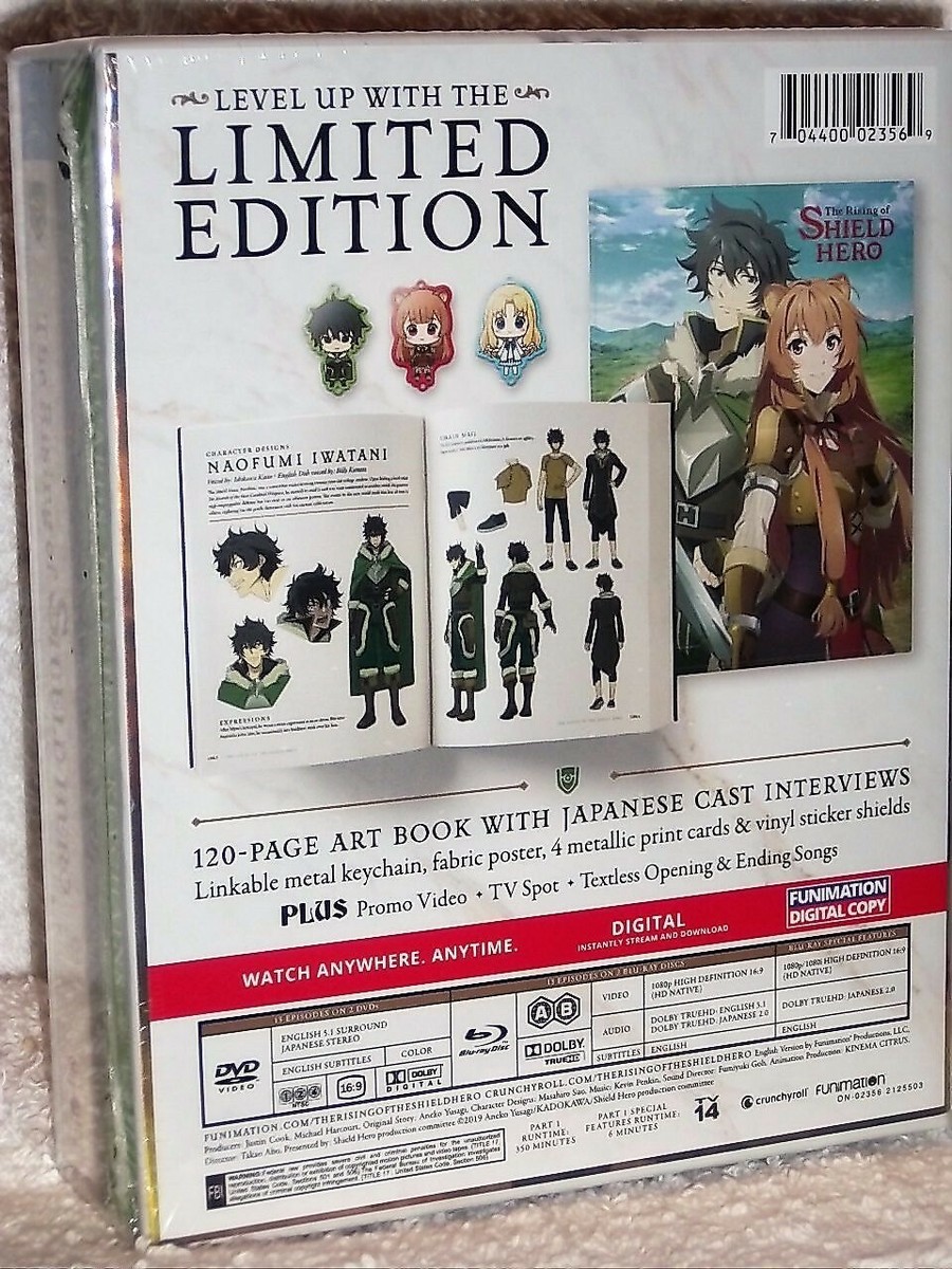 The Rising Of The Shield Hero (Blu-ray/DVD, 2020, 4-Disc LIMITED