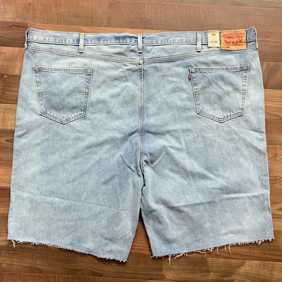 Levis Mens 58 469 Loose Jean Shorts Big & Tall Blue Denim 100 Cotton