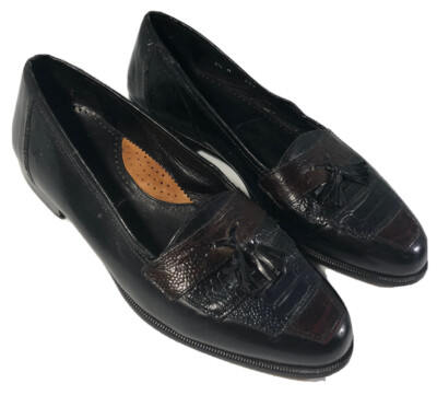 Adolfo Italian Black Patent Dress Loafers 8.5M ADOLFO Black Patent Leather Penny Loafer Shoes, Handmade  main image 2