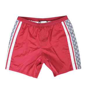 gucci print swim trunks
