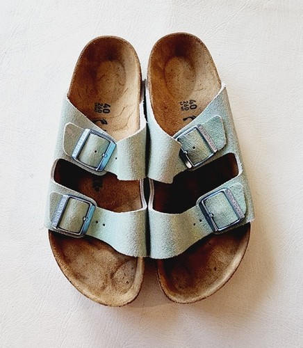 Birkenstock Arizona Soft Footbed Suede Aqua Blue Rare Sandal 9.5 US 40 |  eBay